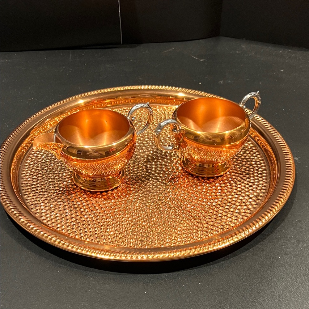 Elegant Copper Serveware Set